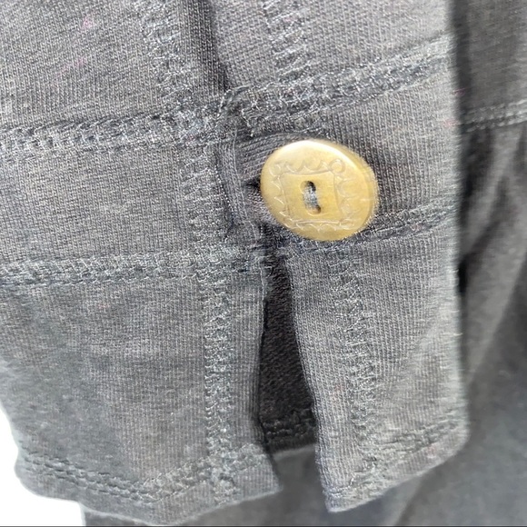 Black Ruffle Hem Cardigan Size Medium - Picture 3 of 4